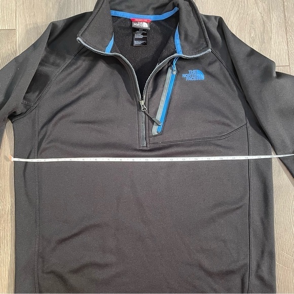 The North Face Mens Canyonlands 1/2 Zip Fleece Jacket Black & Blue Size m - Picture 9 of 9
